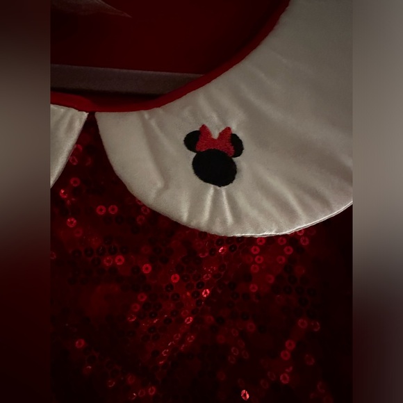 DISNEY MINNIE MOUSE COSTUME Red Sequin Long Sleeve Top NWT Halloween/Cosplay - Picture 5 of 10